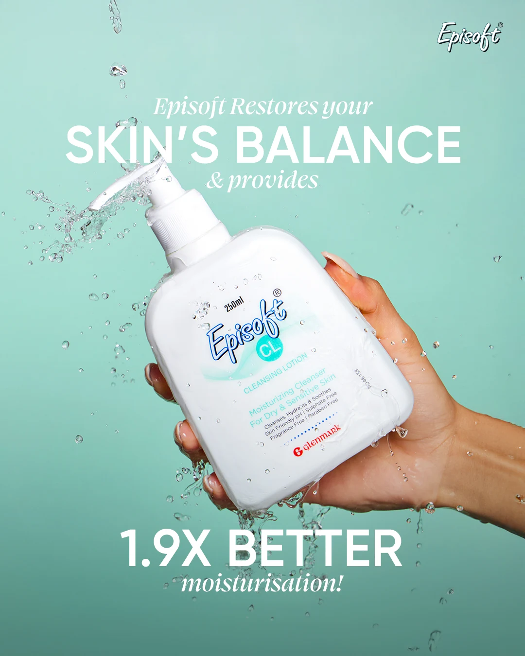 Moisturising face wash for dry skin